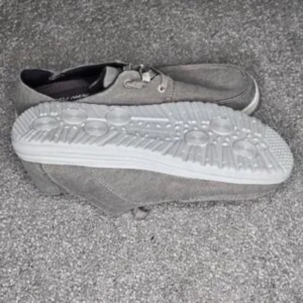 Casual Men’s Gray Canvas Lace-Up Shoes - Picture 7 of 9